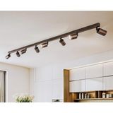 GU10 Duy 150CM SEKİZLİ LED Spot Kahverengi Gün Işığı OsRam Ampül 2700 K 3000K 4000 K 6500 K Tavan Hareketli Başlık Tasarruflu Avize
