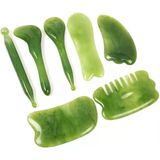 Gua Sha Yüz Aleti - 7 Adet Gua Sha Kazıma Masaj Aracı Yüz Vücut Guasha Tahtası Rahatlatıcı Yaşlanma Karşıtı Kırışıklık Önleyici Kazıma Tahtası Spa Akupunktur Terapisi Tetikleyici N