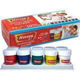 Guaj Boya 10 Renk x 20 ml Su Bazlı Tüp 1 Paket Heroes Guaj Boya Seti Şişe Içerisinde 10 Lu Okul Hobi - Renkli - Standart