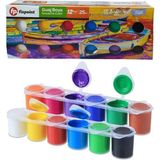 Guaj Boya 12 Renk 25ML 1 Paket Fixpoint Guajboya Seti 12 Li Su Bazlı Şişe Canlı Renkler Resim Okul - Çok Renkli - Standart