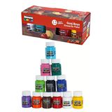 Guaj Boya 12 Renk 30 ml 1 Paket Nova Color Guaj Boya Seti 12 li Su Bazlı Şişe Canlı Renkler Resim Okul