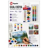 Guaj Boya 12 Renk 9 Ml 1 Paket Fixpoint Guaj Boya Seti 12 Li Ahşap Tuval Taş Ağaç Boyamalar İçin İdea Boyama Seti