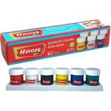 Guaj Boya 6 Renk x 20 ml Su Bazlı Tüp 1 Paket Heroes Guaj Boya Seti Şişe Içerisinde 6 Lı Okul Hobi - Standart - Renkli