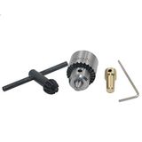 Guajave 4 Adet/Set Mikro Motor Matkap Aynası Kelepçe 0,3-4 mm Konik Matkap Mandren Anahtarı ile 3,17 mm 1/8 inç Şaft Bağlantı Çubuğu