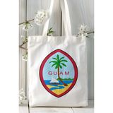 Guam Bayrak Baskılı Bez Çanta Omuz Çantası Kişiye Özel Model