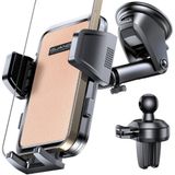 GUANDA TECHNOLOGIES CO., LTD. Dashboard Cep Telefonu Tutucu, Arabanız için Telefon Tutucuları [Askeri Sınıf Sabit], Kaymaz Silikon Karbon Fiber Araç Telefonu Montajı, iPhone ve Android Cep Telefonları için Dönebilen Vantuz