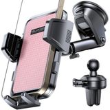 GUANDA TECHNOLOGIES CO., LTD. Gösterge Paneli Cep Telefonu Tutucu, Arabanız için Telefon Tutucuları [Askeri Sınıf Sabit], Kaymaz Silikon Karbon Fiber Araç Telefonu Montajı, iPhone ve Android Cep Telefonları için Dönebilen Vantuz