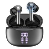 GUANDA TECHNOLOGIES CO., LTD. Kablosuz Bluetooth Kulaklık, 40H Çalma Bluetooth Kulaklık, LED Güç Ekranlı Şarj Kılıfı, IPX5 Su Geçirmez Kablosuz Kulaklık, Telefon Oyun TV Spor için Çift Mikrofonlu