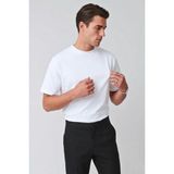 GUARAZ Old Money Erkek %100 Pamuklu Yumuşak Kumaşlı Yuvarlak Yakalı Oversize Basıc Beyaz T-Shirt