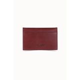 Guard Antik Bordo Haki Deri İkiye Katlı Mini Boy Kredi Kartlık - GRD260404WT1518