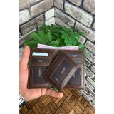 Guard Antik Kahverengi Gizli Kartlıklı Deri Erkek Cüzdanı