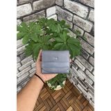 Guard Gri Hakiki Deri Çok Bölmeli Kadın Cüzdanı // GRD260225WT862 - Standart