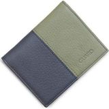 Guard Mat Haki Yeşil - Lacivert Hakiki Deri Erkek Cüzdan P1334