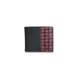 Guard Mat Siyah Kırmızı El Örgüsü Deri Erkek Cüzdan - GRD2403XW22345