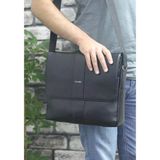 Guard Siyah Hakiki Deri Spor Model Omuz Askılı Evrak Ve Laptop Çantası // Grd260725wt1546