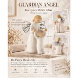 Guardian Angel Koruyucu Melek Biblo, 12,7 cm Reçine Figür 26034 | Melek ve Çocuk Figürü, Metal Kanat Detayı, Dekoratif Obje, Vaftiz İçin Uygun, Krem Doğal Tonlar