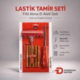 Guardian Guardıan Lastik Tamir Seti Fitil Atma El Aleti Seti, Acil Durum Lastik Yama Kiti 5 Fitilli