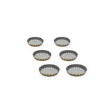 Guardini Anto 6'lı Silver Gold 12 cm Mini Tart Kalıbı Seti