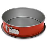 Guardini Rossana 2.0, kek kalıbı, 1 taban, 24 cm, yapışmaz kaplamalı çelik, sızdırmaz zemin, renk kırmızı/gri