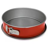Guardini Rossana 2.0, kek kalıbı, 1 taban, 24 cm, yapışmaz kaplamalı çelik, sızdırmaz zemin, renk kırmızı/gri