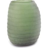 Guaxs Belly Olive Green Cam Ekstra Büyük Boy Vazo - Yağ Yeşili - Standart