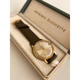 Gub Glashütte 10539 Altın Kaplama Vintage Kurmalı Kol Saati 36mm