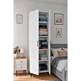 Gubimo 104-gardırop 2 Kapılı 4 Raflı Elbise Dolabı /beyaz