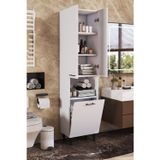 Gubimo59 - Kirli Sepetli Banyo Boy Dolabı Beyaz – Çok Amaçlı Depolama Dolabı
