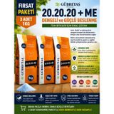 Gübretaş 20.20.20+Me NPK Gübresi 3'li Set, 1 kg