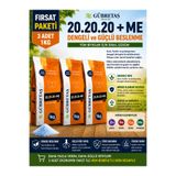 GÜBRETAŞ 3 Adet 20.20.20+Me 1kg - Avantajlı Paket ( Klorsuz Yaprak-Damlama Gübresi)