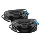 Güç Uzatma Kablosu 2'li Paket 33 Metre 5,5 mm x 2,1 mm 12 Volt Erkekten Dişi Fiş Kablosu CCTV IP Güvenlik Kamerası DVR ve Daha Fazla Cihaz için Siyah