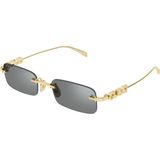 Gucci 1808S 003 52-20 Kadın Güneş Gözlüğü Altın Çerçeve ile UV 400 Koruma Sağlayan Şık Seçim