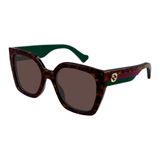 Gucci Damen Güneş Gözlüğü, HAVANA-HAVANA-KAHVERENGİ, 55