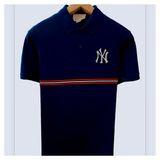 Gucci Desenli Polo Yaka T-Shirt - 2XL - 13M-Mavi