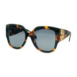 Gucci GG 1407S 002 54 Kadın Kare Kırçıllı Kahverengi Kemik Güneş Gözlüğü