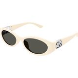 Gucci GG 1662SA 004 56 Beyaz Oval Kemik Kadın Güneş Gözlüğü