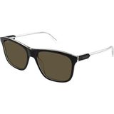 Gucci GG 1819S 005 57 Erkek Kare Siyah Kombine Güneş Gözlüğü