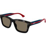 Gucci GG 1869S 004 53 Unisex Kare Kırçıllı Siyah Kemik Güneş Gözlüğü