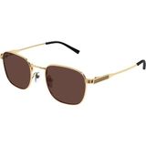 Gucci GG 1876S 002 50 Unisex Kare Gold Metal Güneş Gözlüğü
