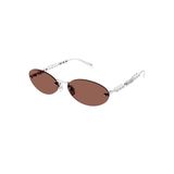 Gucci GG 1922S 002 62 Kadın Oval Gri Metal Güneş Gözlüğü