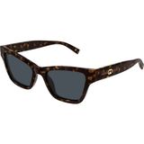 Gucci Gg 1982S 002 53 Kadın Cat Eye Kırçıllı Kahvrengi Kemik Güneş Gözlüğü - Kahverengi