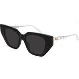 Gucci GG0641S 001 53-19 Siyah Cat Eye Çerçeveli Füme Mat Camlı Kadın Güneş Gözlüğü