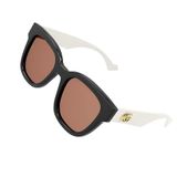 Gucci GG0998S Siyah Beyaz Turuncu Kahverengi Kadın Güneş Gözlüğü