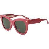 Gucci GG1082S 004 52-21 Kadın Füme Mat Camlı Pembe Çerçeve Geometrik Güneş Gözlüğü