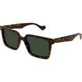 Gucci GG1540S 002 55-18 Kadın Yeşil Mat Camlı Kahverengi Asetat Dikdörtgen Güneş Gözlüğü