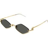 Gucci GG1604S 001 53 Unisex Güneş Gözlüğü Altın Renk Metal Çerçeve UV 400 Filtreli