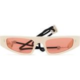 Gucci GG1634S 007 51-18 Kadın Turuncu Mat Camlı Bej Asetat Cat Eye Güneş Gözlüğü