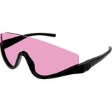 Gucci GG1650S 002 99-1 Unisex Pembe Mat Camlı Siyah Asetat Geometrik Güneş Gözlüğü