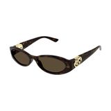 Gucci GG1660S 002 54 Asetat Güneş Gözlüğü Kahverengi UV Filtreli ve Şık Tasarım