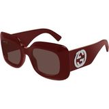 Gucci GG1695S 004 51 21 Bordo Kadın Güneş Gözlüğü